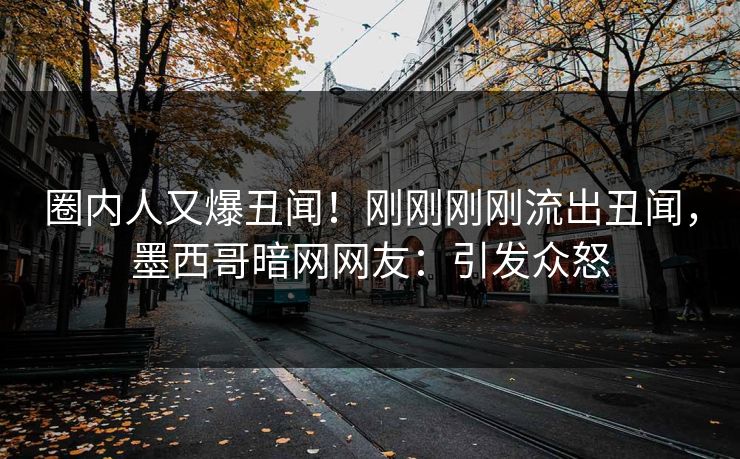 圈内人又爆丑闻！刚刚刚刚流出丑闻，墨西哥暗网网友：引发众怒